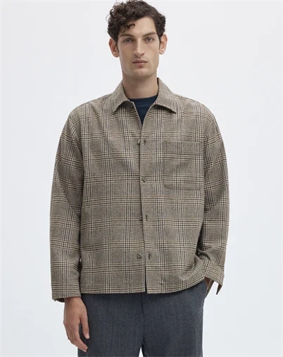 Selected - SLMRlxsvenc Check Wool Blend Jakke - Delicioso/Mix